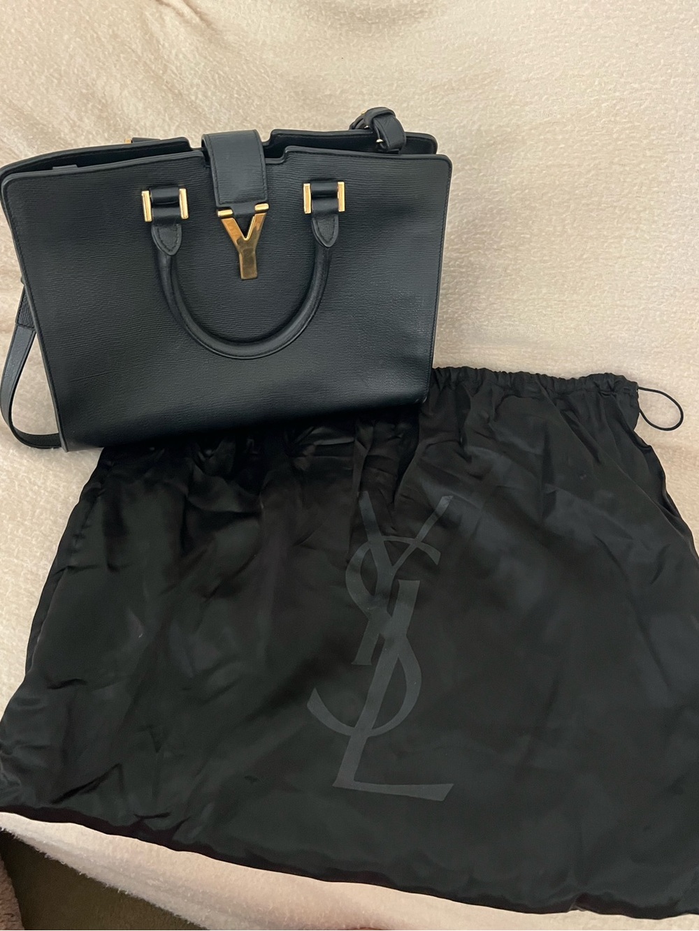 Yves Saint Laurent YSL Black OTL Sac Ligne Y - Excellent Condition - Picture 10 of 11